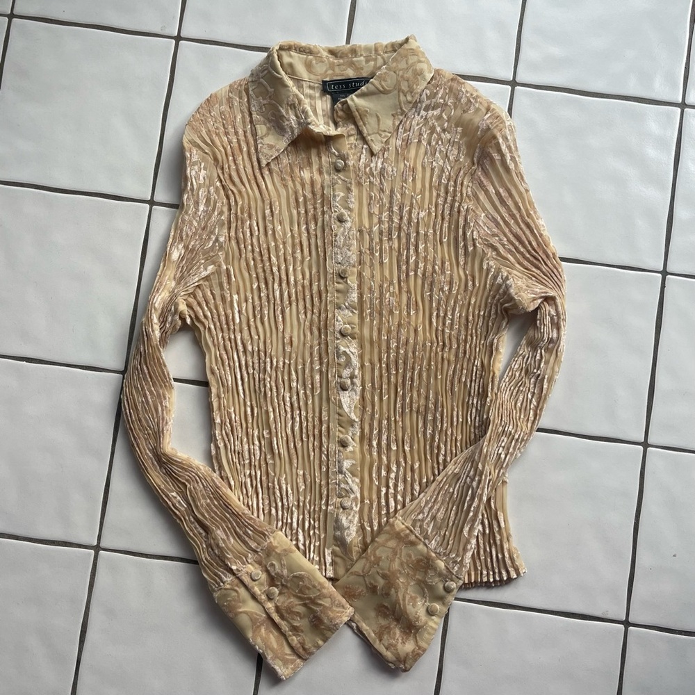 Tess Studio Sheer Blouse with boho chic vibes